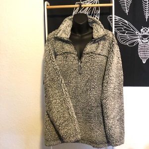 Cozy comfy faux fleece oversized pullover, XL